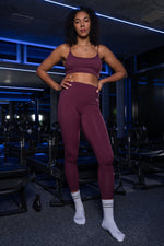 now Matching Softsculpt bra & leggings - dark violett