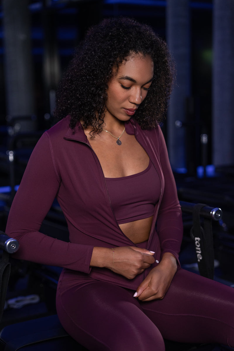 now Corset Full Zip Jacket - dark violett