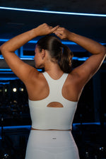 now Matching Seamless bra tank & short leggings - Ivory white