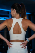 now Matching Seamless bra tank & short leggings - Ivory white