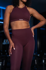 now Matching Seamless High Neck & Leggings  - dark violet
